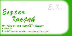 eszter kopjak business card